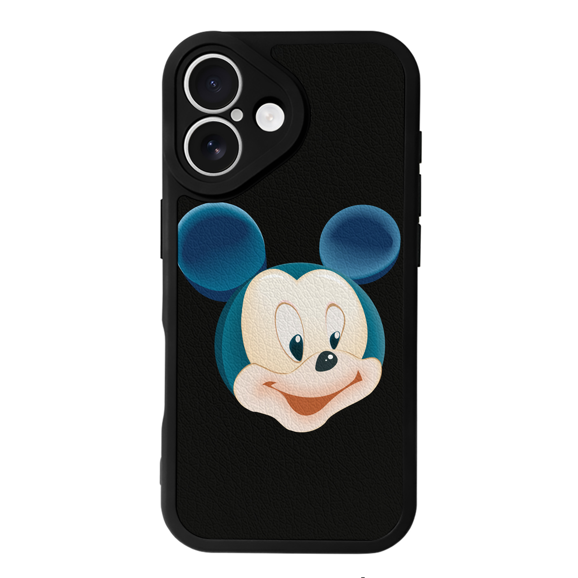 （画像用） ミッキーマウス Mickey Mouse 【iPhone 16シリーズ対応】シリコンスマホケース（レザー調） 材質：シリコン